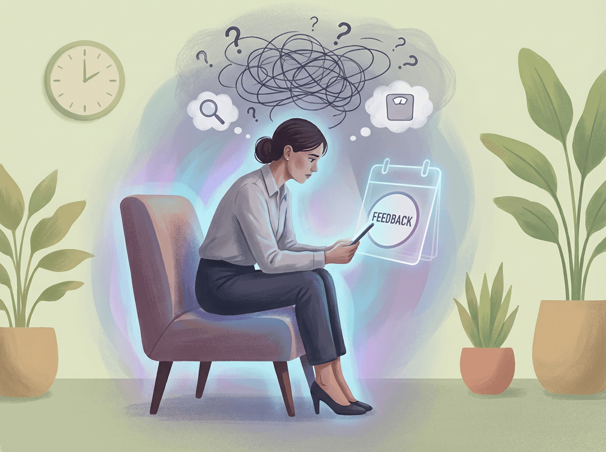 Ansiedade antes de reunião de feedback
