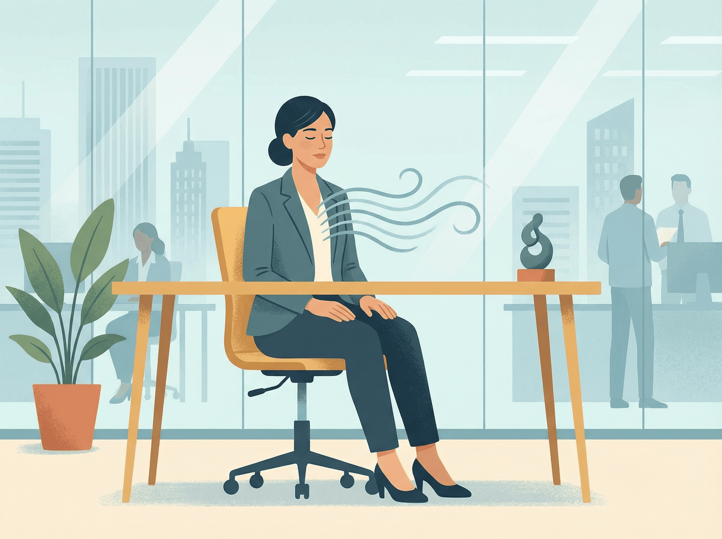 Técnicas de respiração e relaxamento podem ajudar a reduzir sintomas de ansiedade no ambiente corporativo