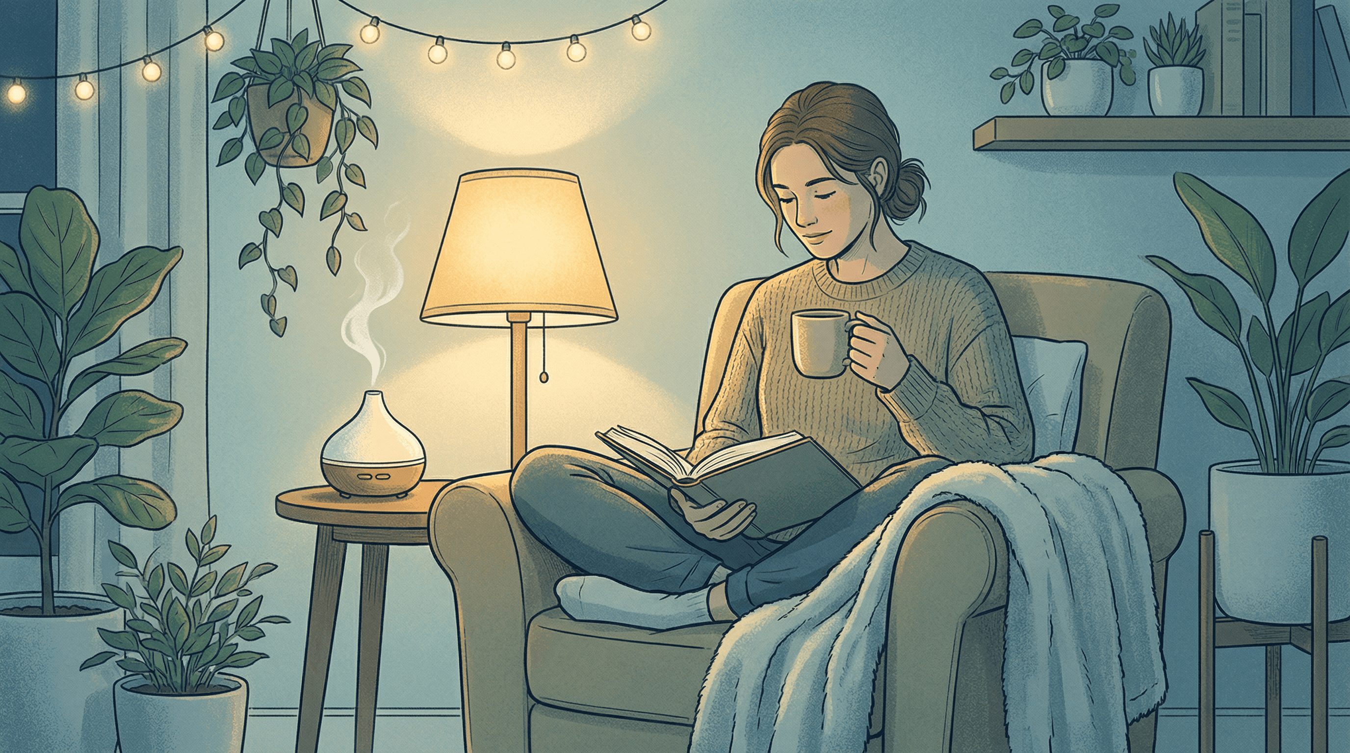 Criar um ambiente noturno tranquilo faz parte da higiene do sono