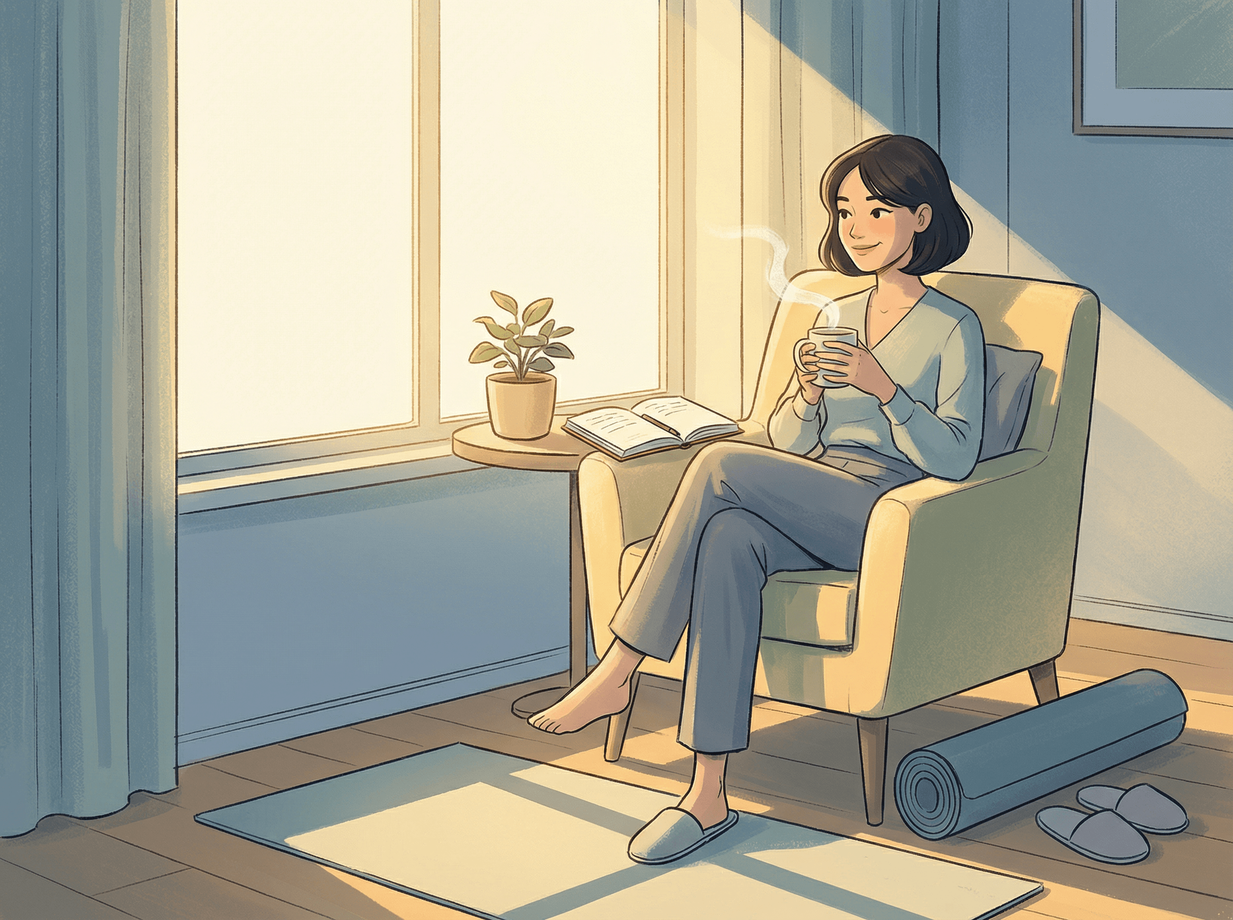 Criar uma rotina matinal tranquila ajuda a regular a resposta de estresse