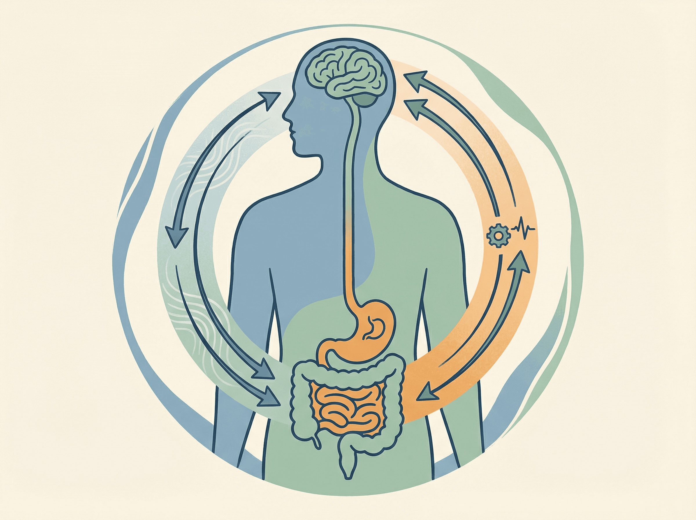 O eixo cérebro-intestino conecta o sistema nervoso central ao sistema digestivo