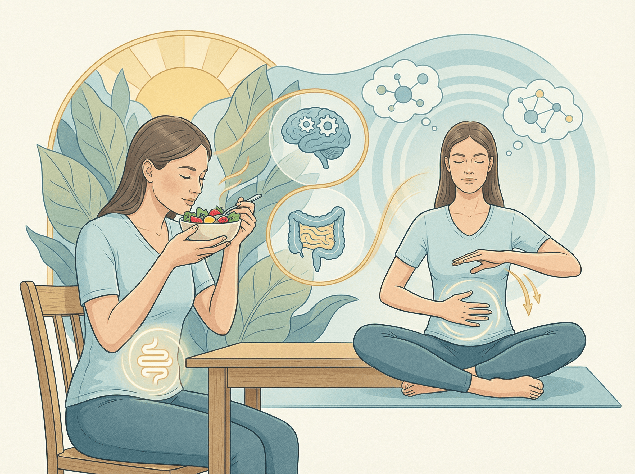 Práticas de alimentação consciente e manejo do estresse ajudam a reduzir sintomas gastrointestinais