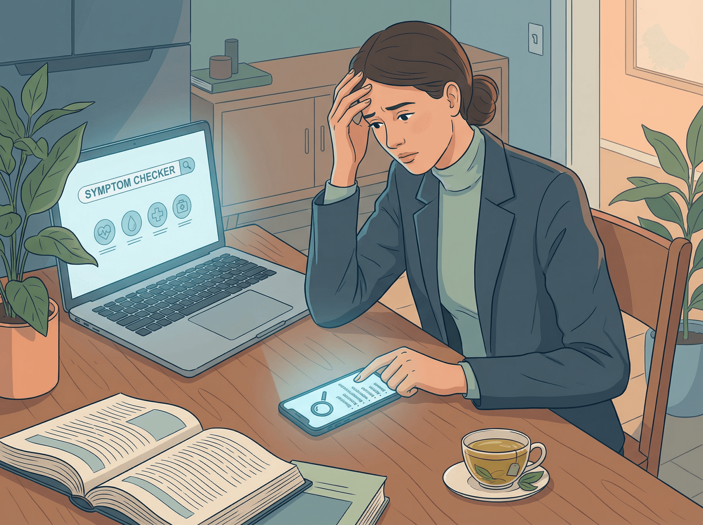 A ansiedade de saúde leva a checagens constantes de sintomas e pesquisas online