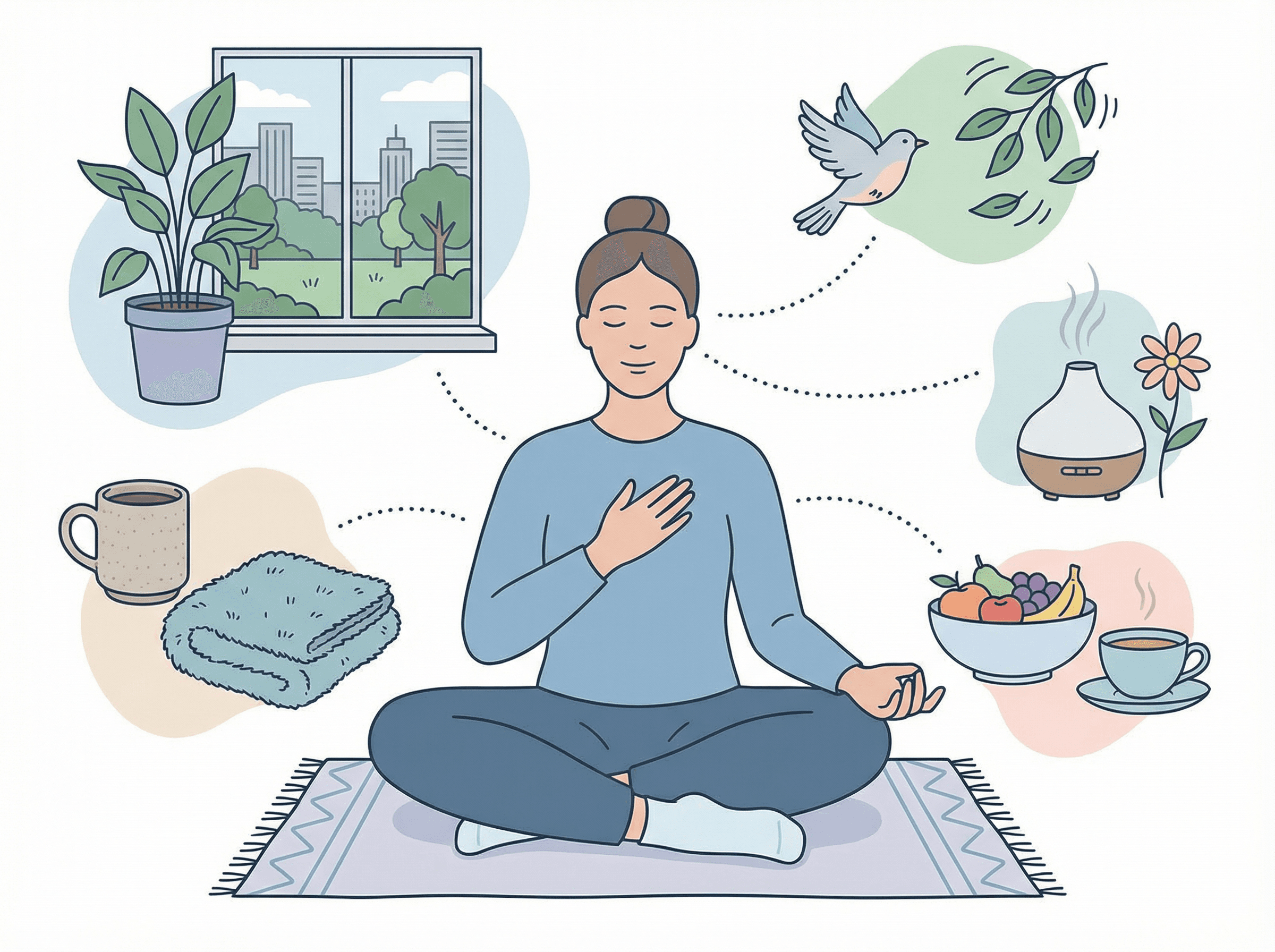 A técnica 5-4-3-2-1 usa os cinco sentidos para ancorar você no presente durante a crise