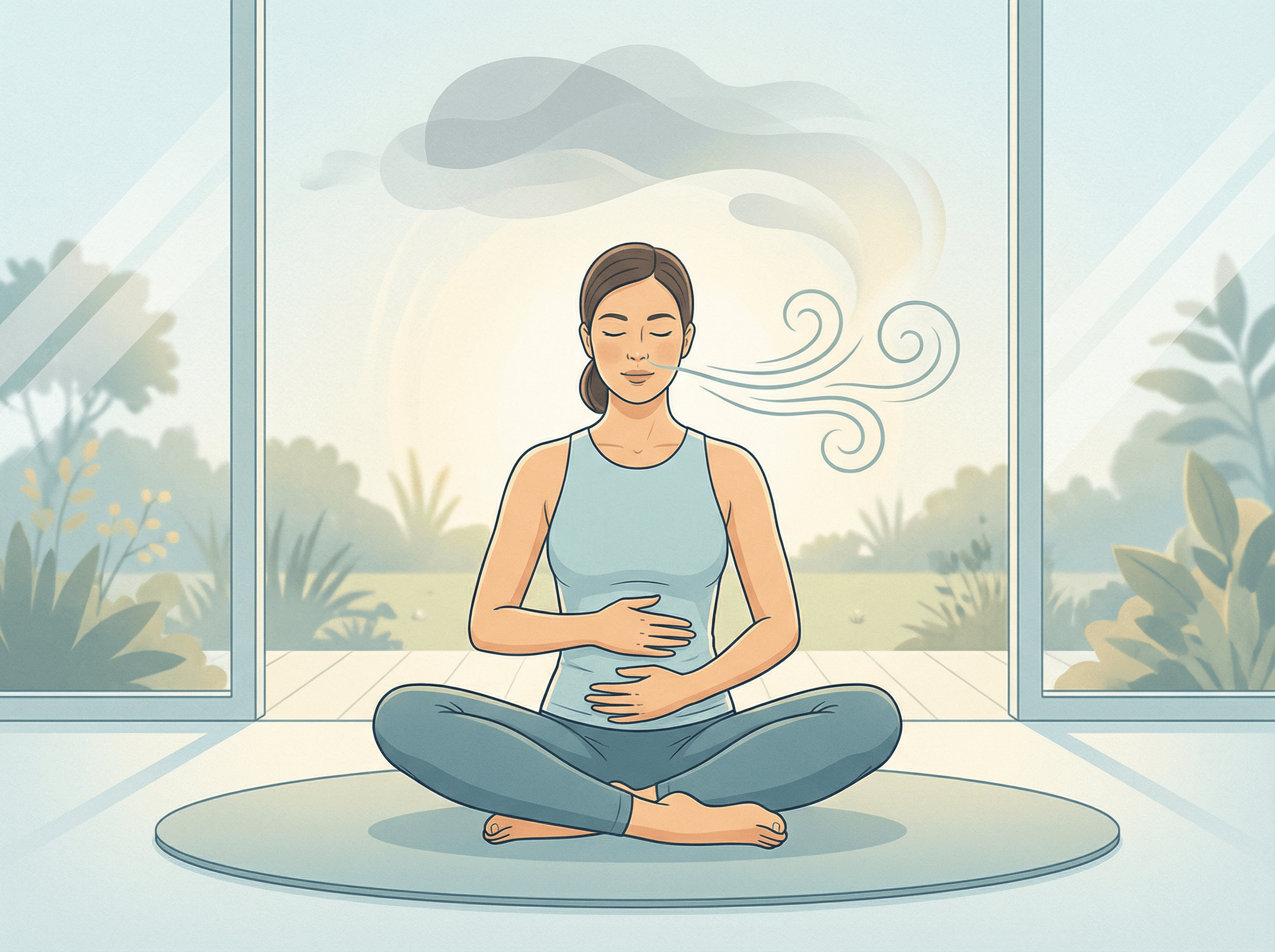 Respiração profunda e lenta ajuda a ativar o sistema de relaxamento durante a crise