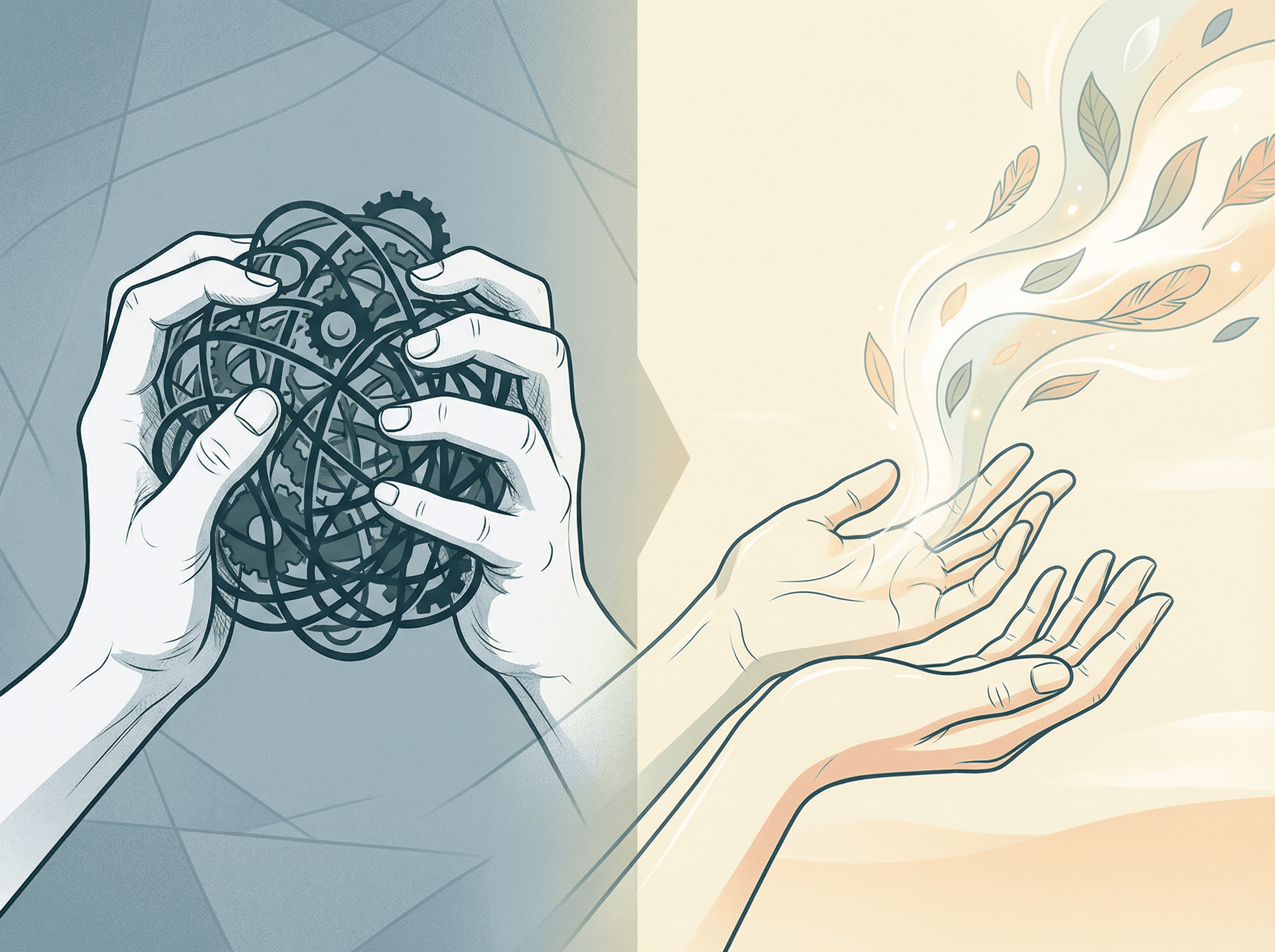 Soltar o controle excessivo não significa perder o controle, mas escolher onde investir energia