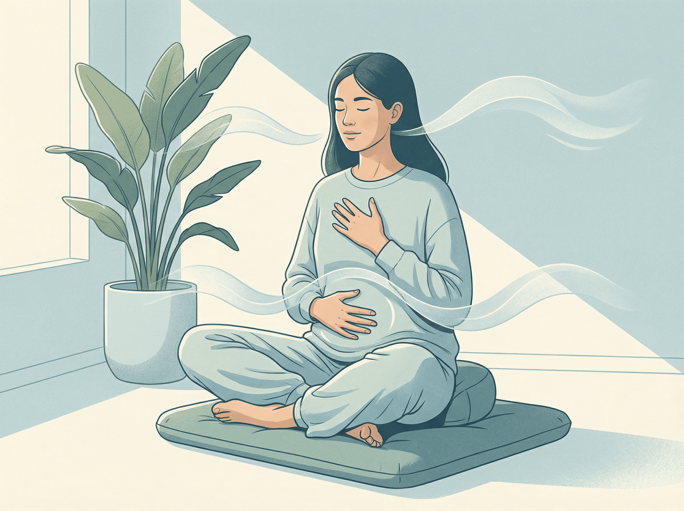 A respiração diafragmática ativa o sistema nervoso parassimpático e reduz a ansiedade