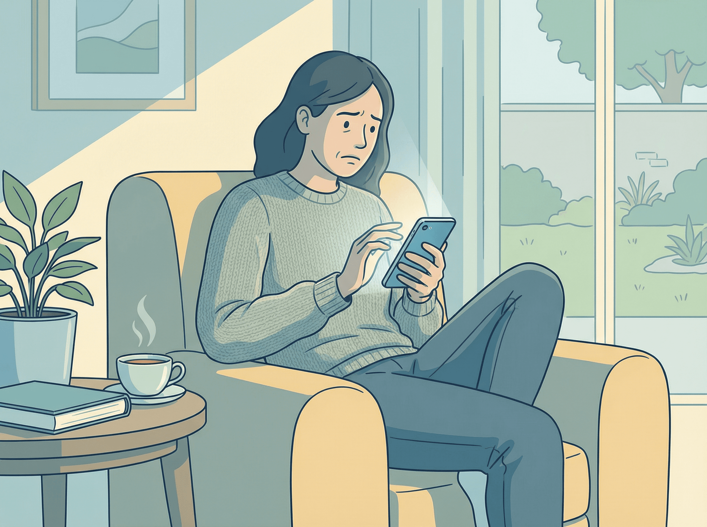 A dificuldade de largar o celular mesmo querendo descansar