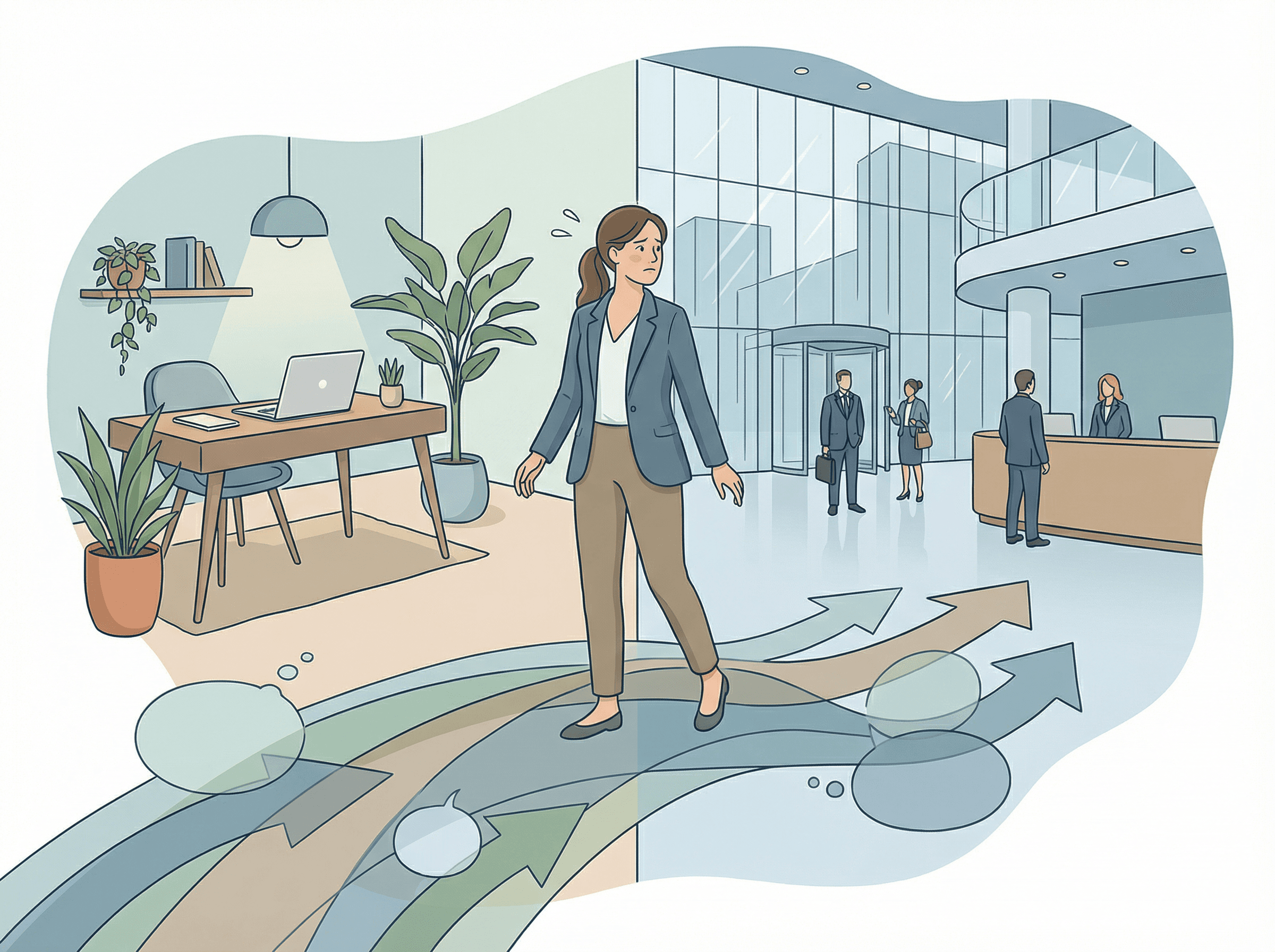 Navegando entre o espaço do home office e o ambiente corporativo