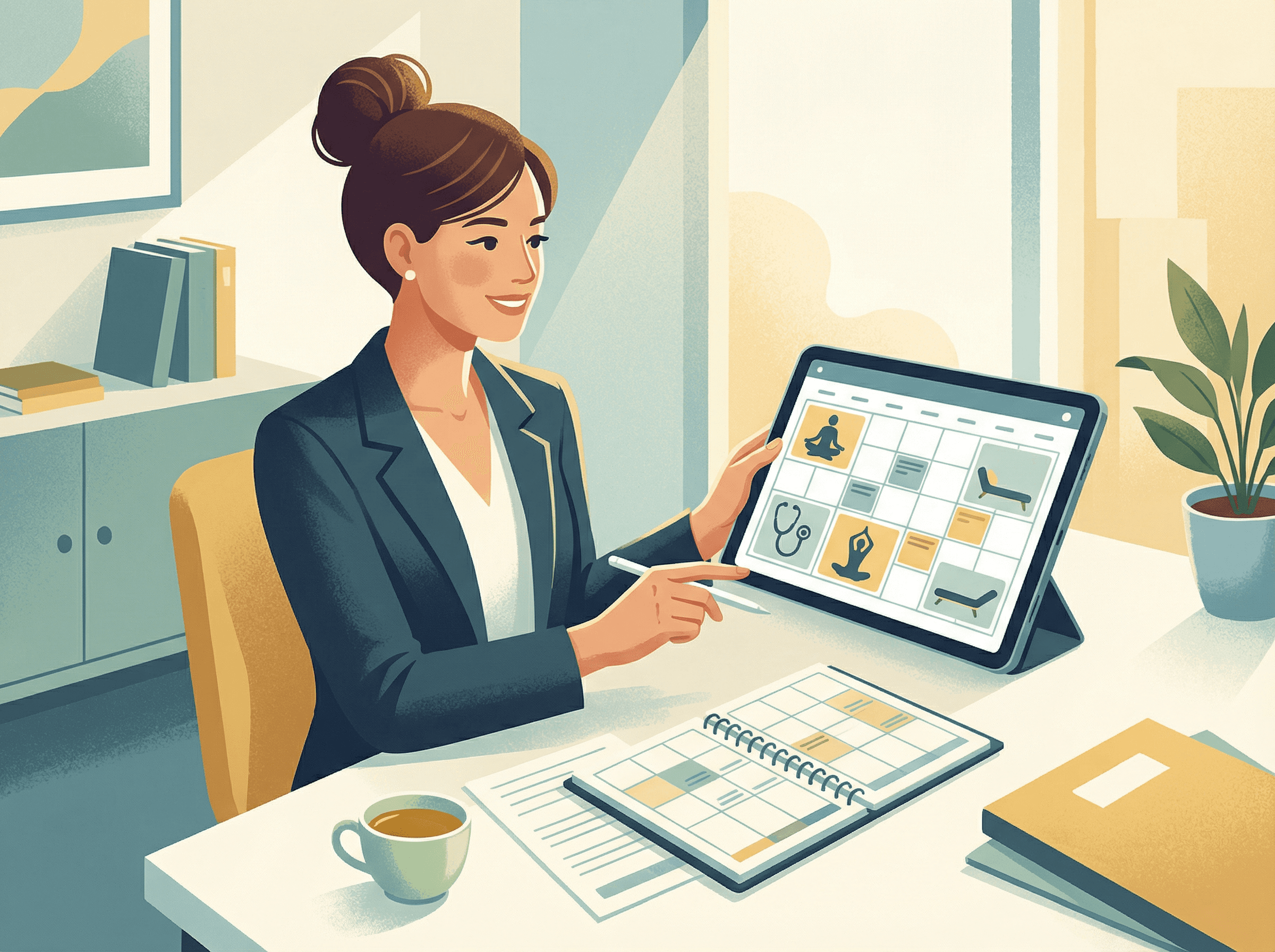 Agendando autocuidado como prioridade profissional