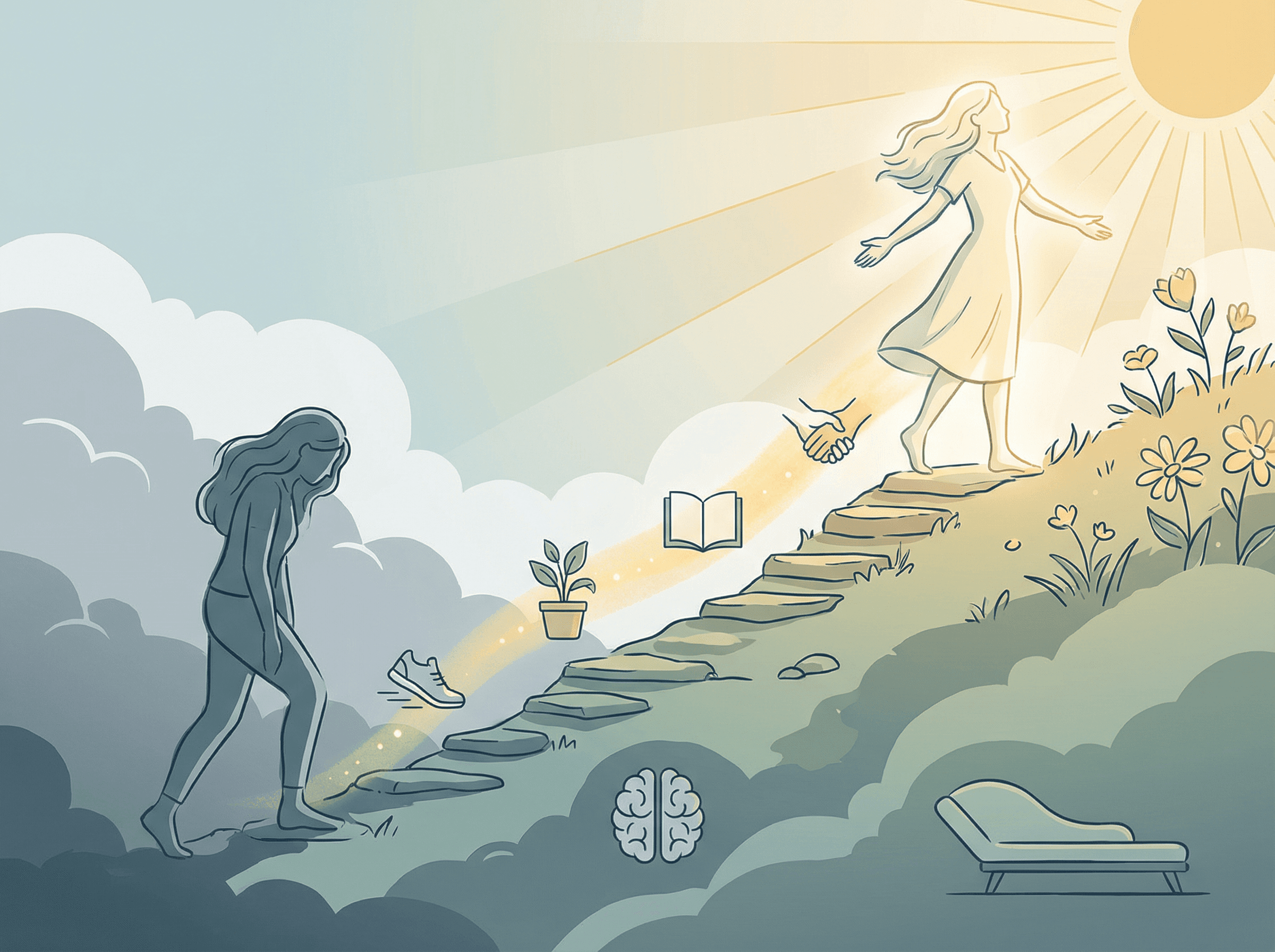 Emergindo gradualmente da depressão persistente com tratamento