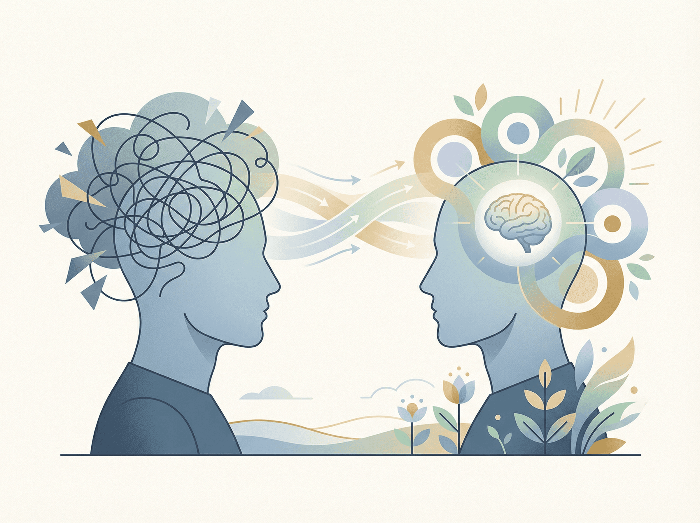 Transformando padrões de pensamento negativos em perspectivas equilibradas