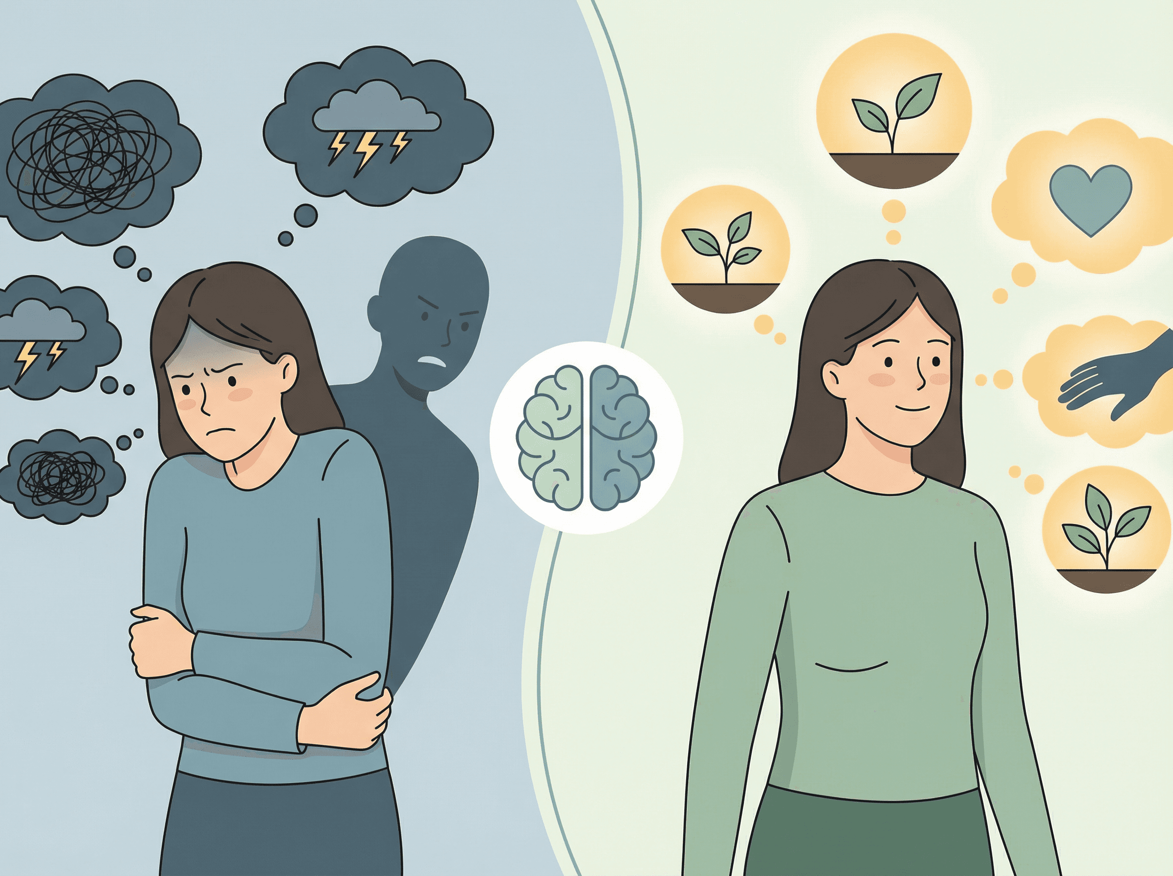 Desenvolvendo um diálogo interno mais gentil e equilibrado