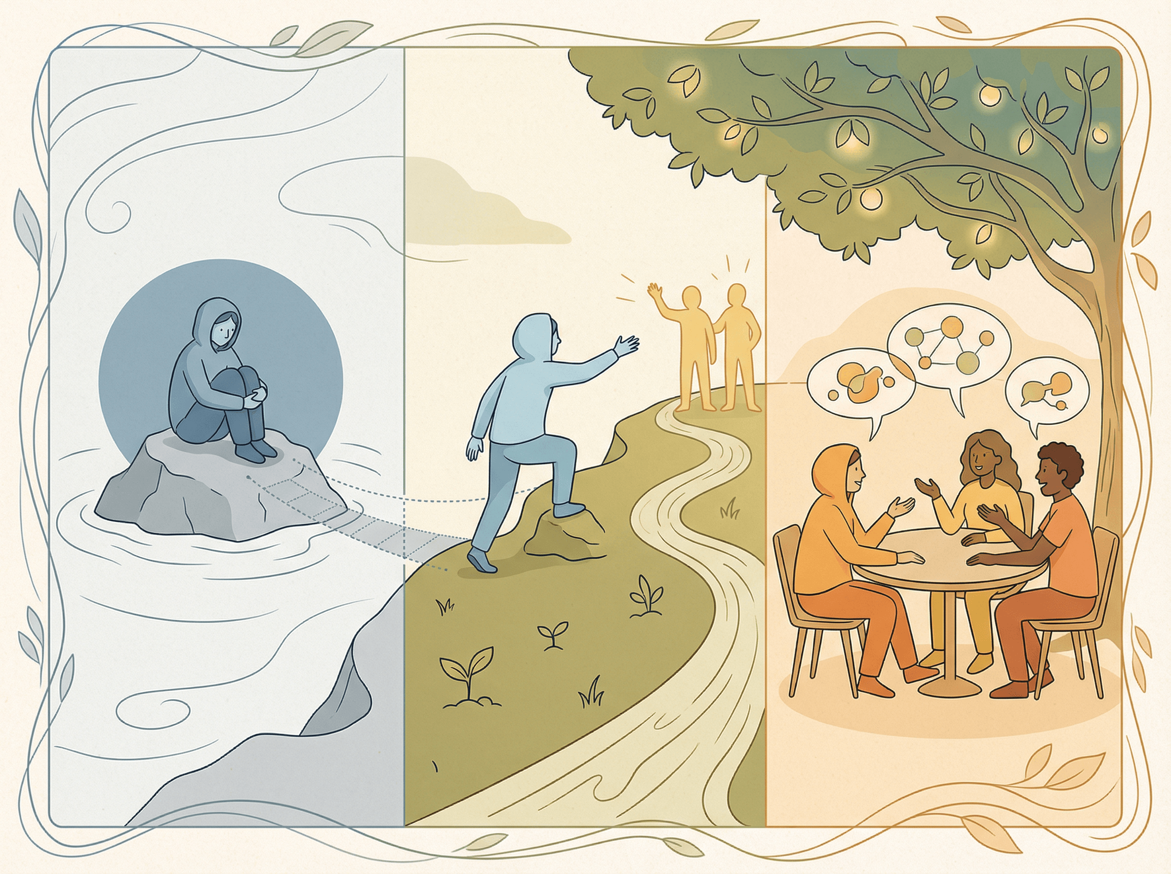 Reconstruindo conexões sociais gradualmente