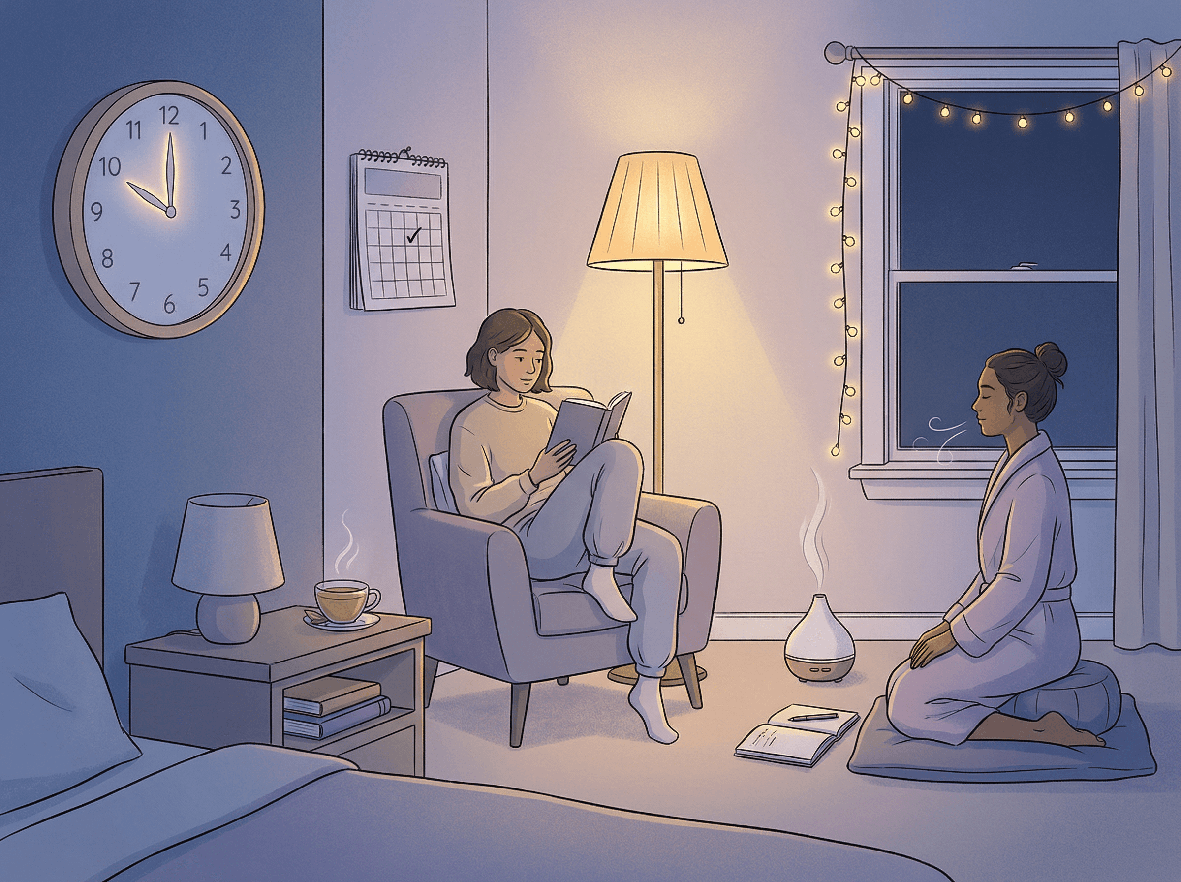 Rotina saudável de higiene do sono