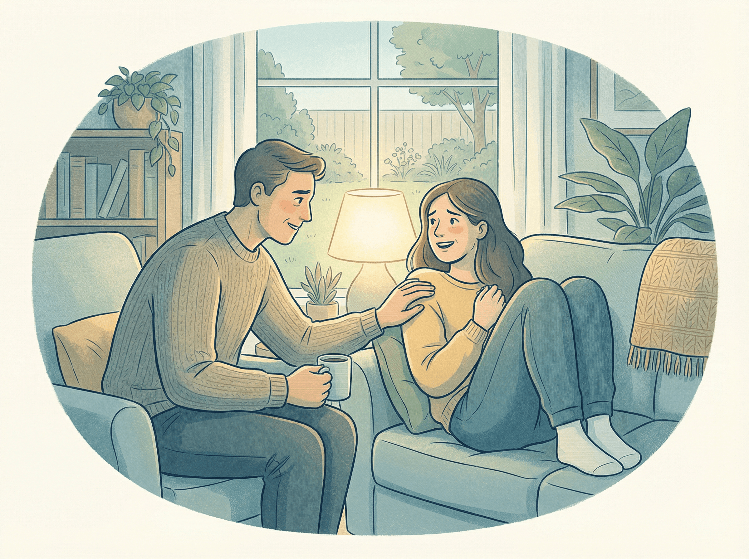 Conversa empática e acolhedora