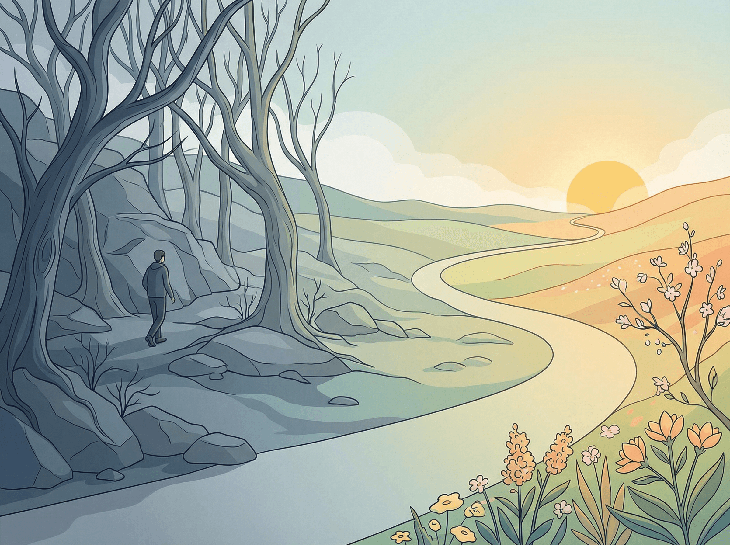 Caminho de recuperação do luto