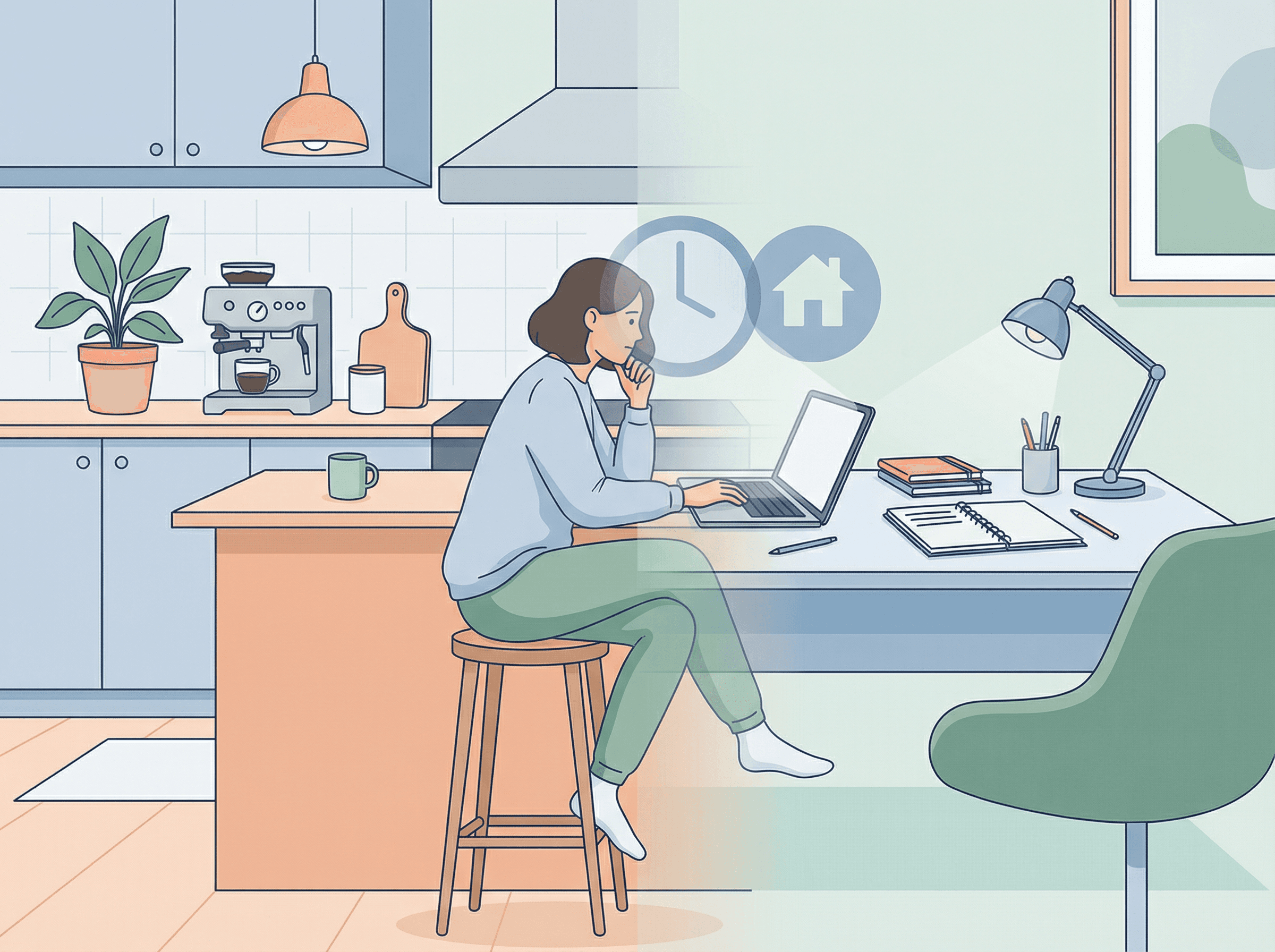 Casa e trabalho se fundindo