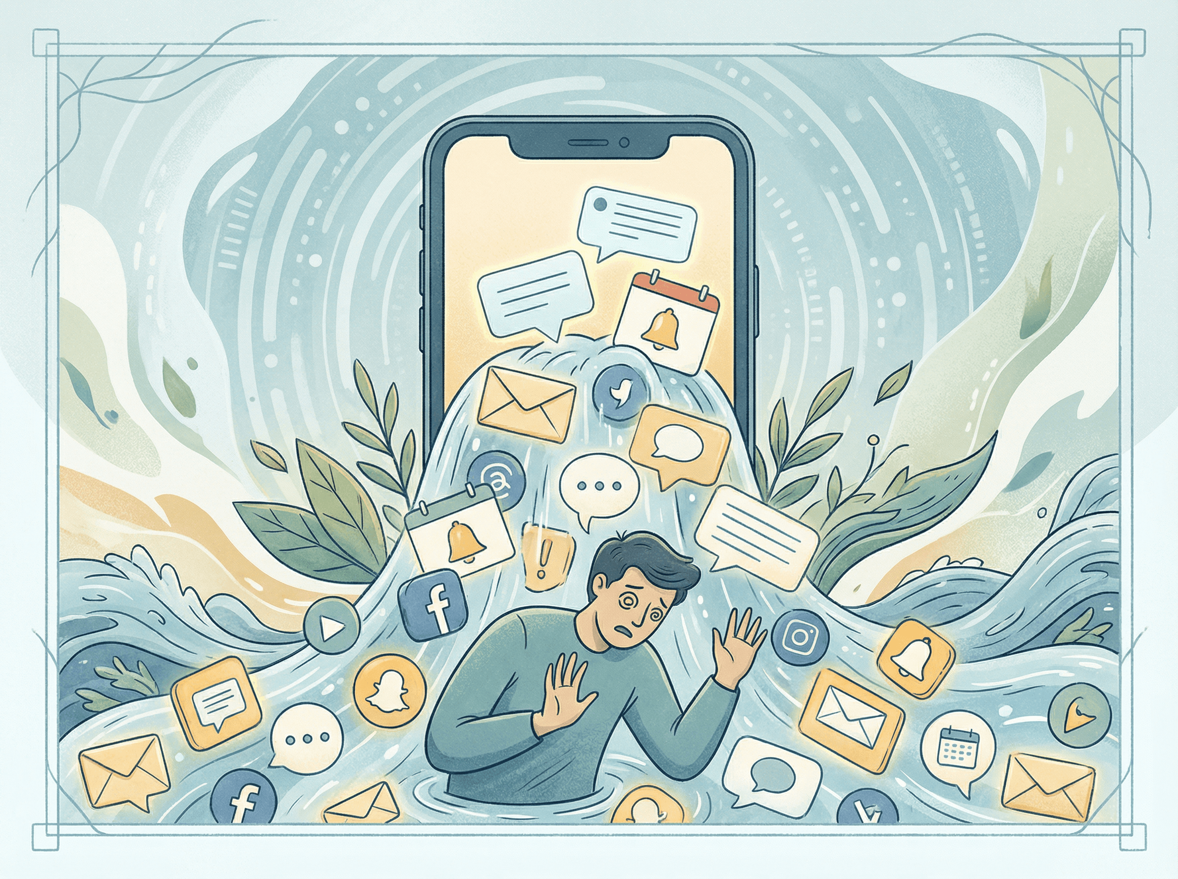 Afogada em notificações