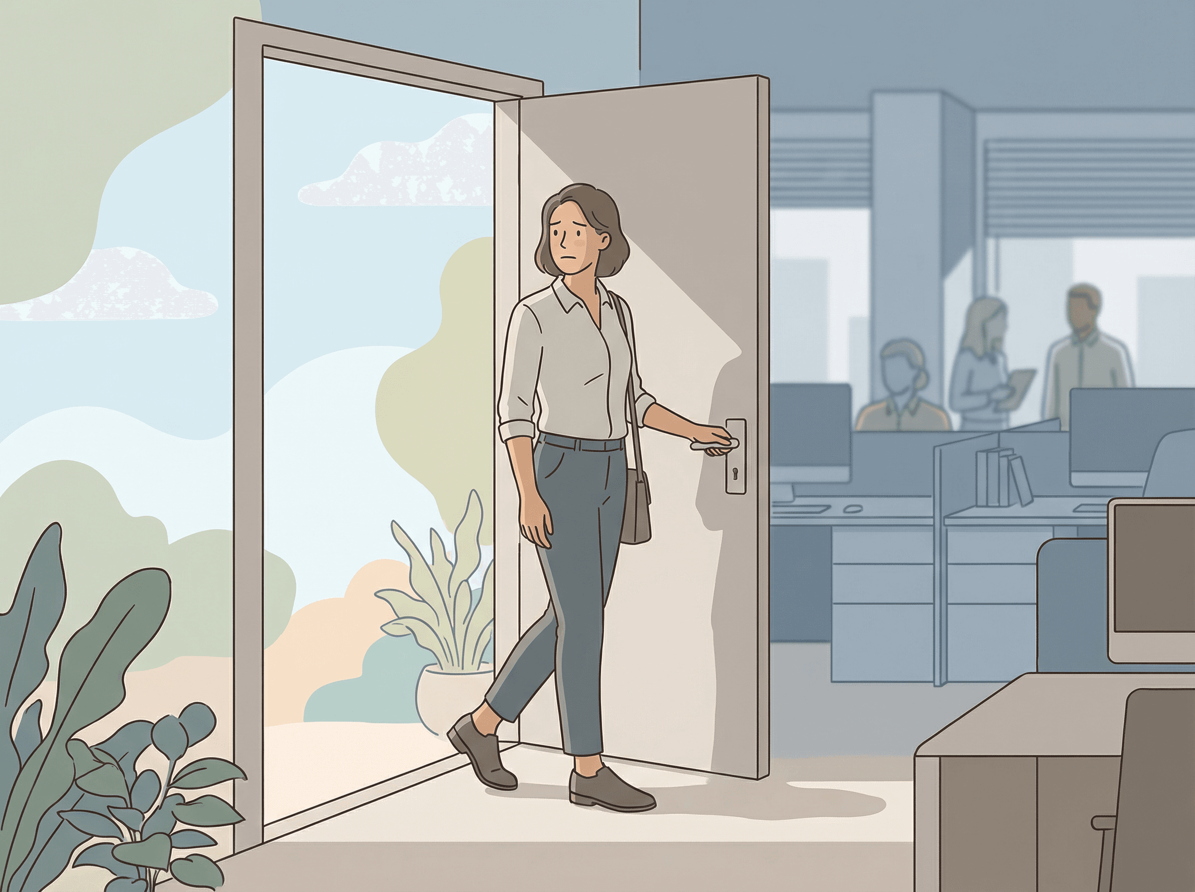 Primeiro passo de volta ao trabalho