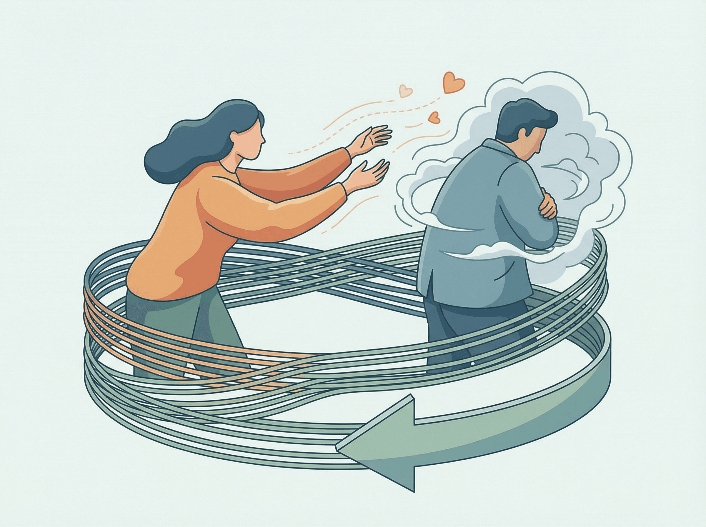 O ciclo de perseguição e evitação