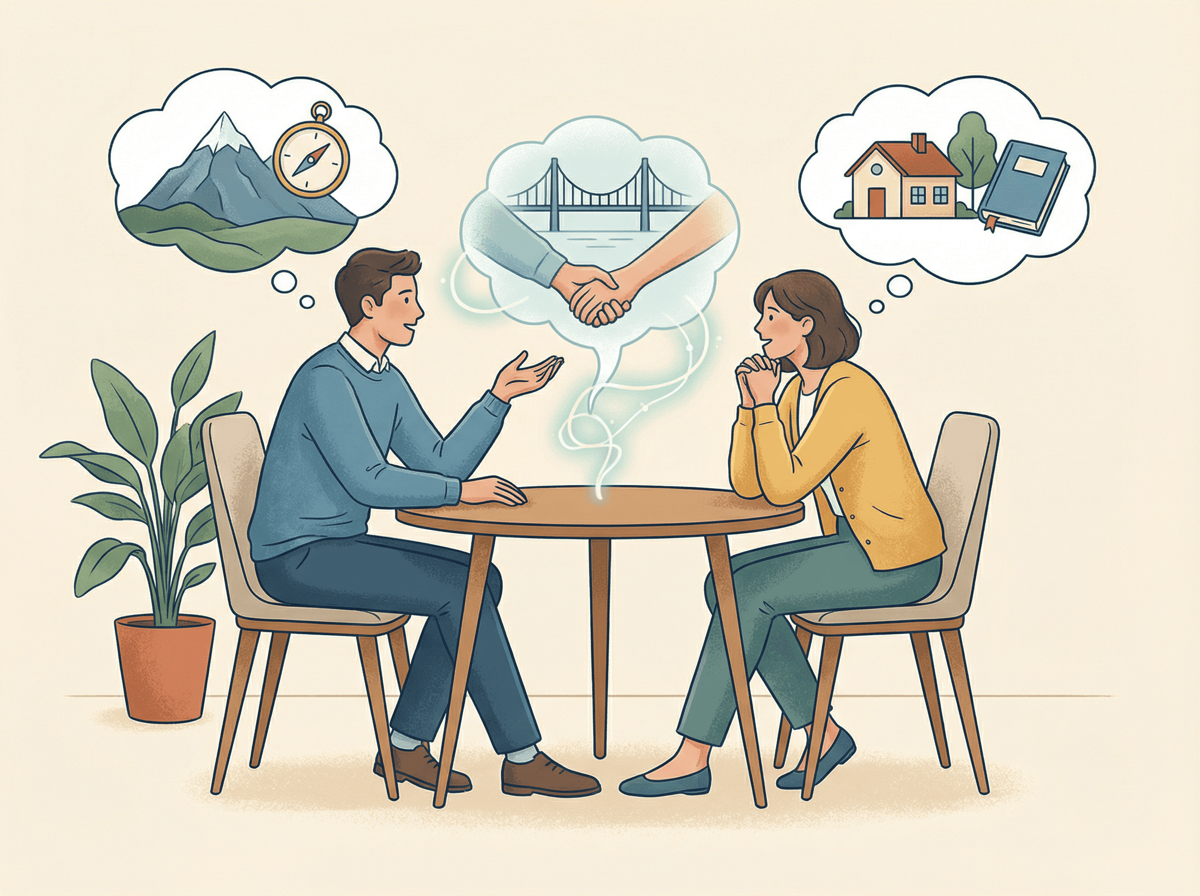 Diálogo sobre objetivos diferentes