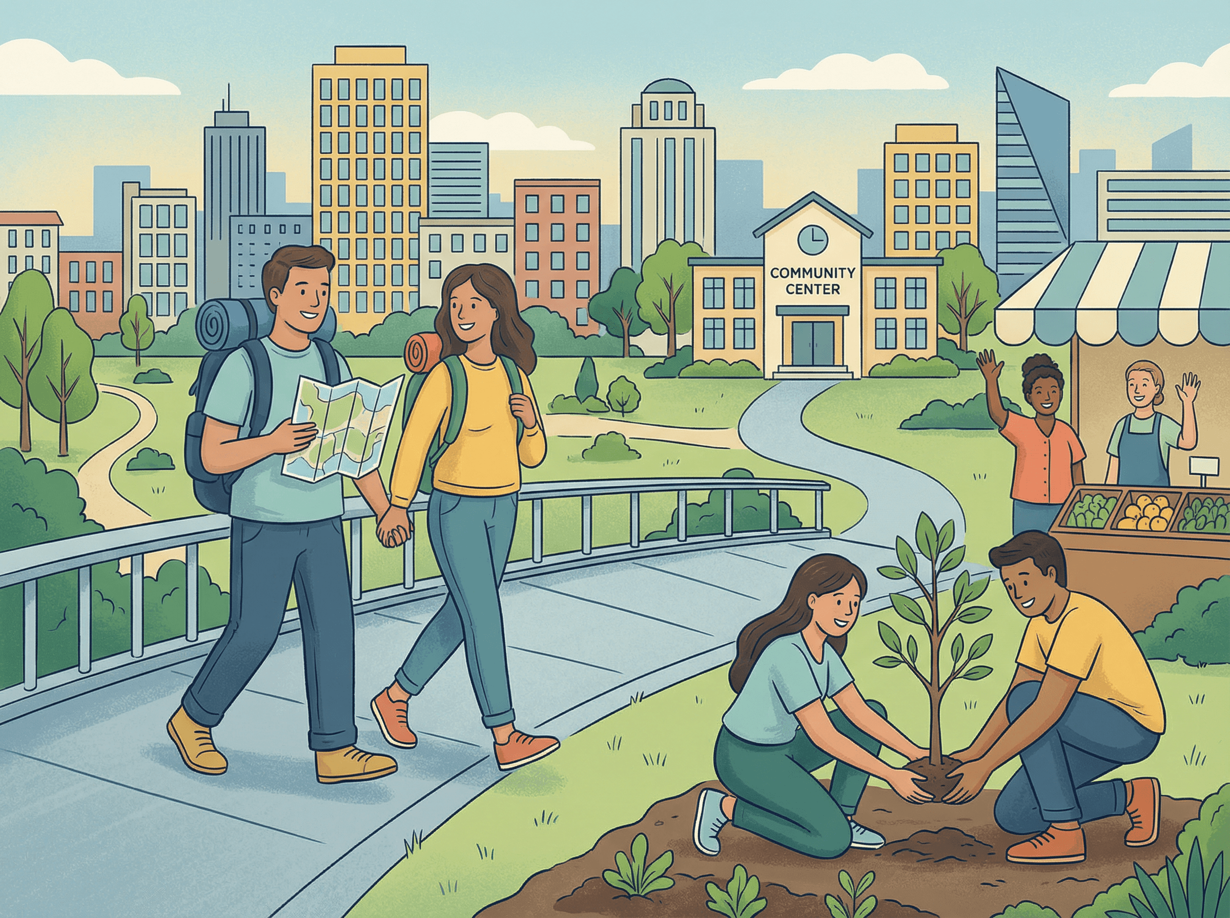 Adaptação à nova cidade como casal