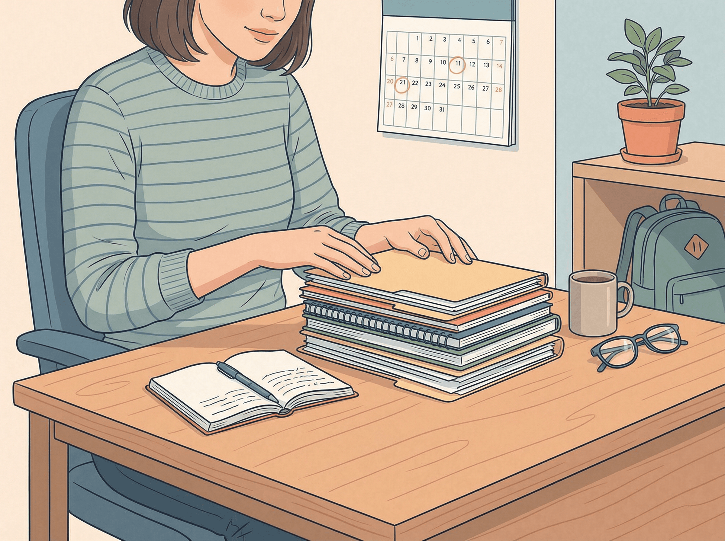 Preparando documentos e planejando