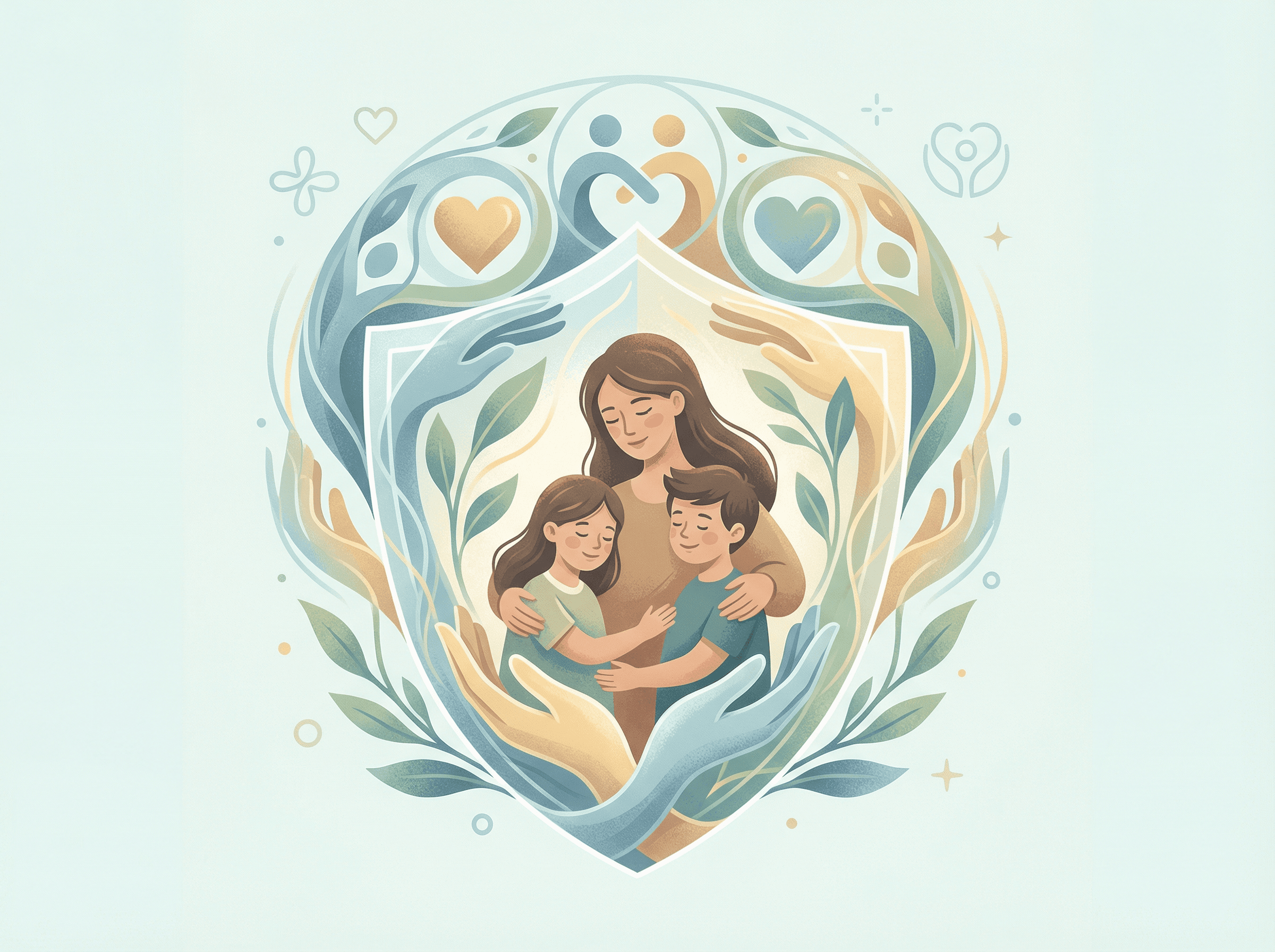 Proteção e segurança para mãe e filhos